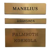 Engraved sign