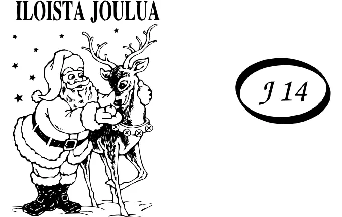 Christmas greeting stamp J 14: Iloista Joulua