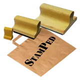 Paper bag marked with a rubber stamp