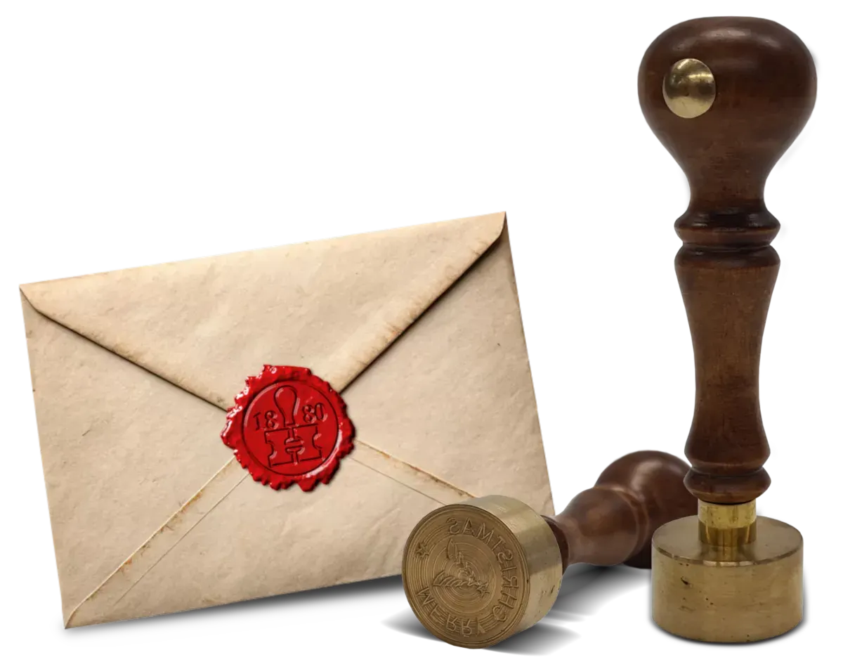 Letter sealed with a wax seal